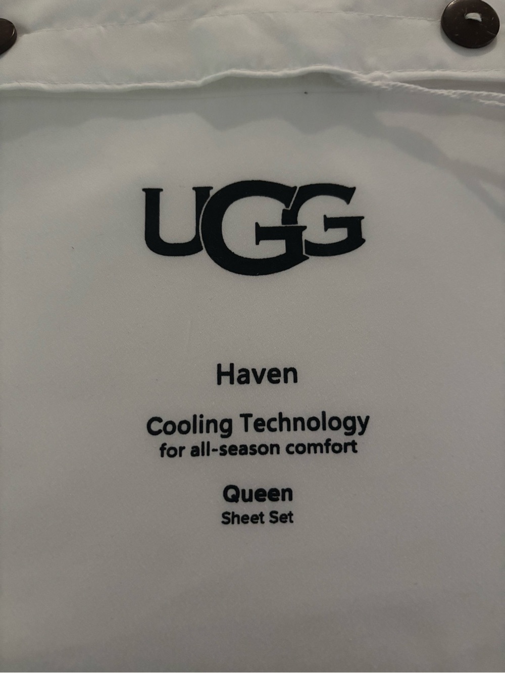 NWT UGG Haven Queen Set Sheet in Snow/Bright White. Cooling Technology. - Picture 2 of 11